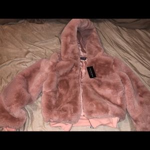 Fashion Nova Faux fur hoodie